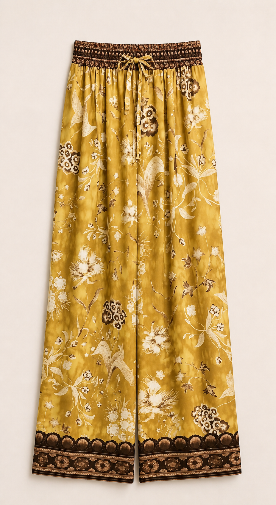 Golden Saffron Viscose Kimono Set – Made in Italy