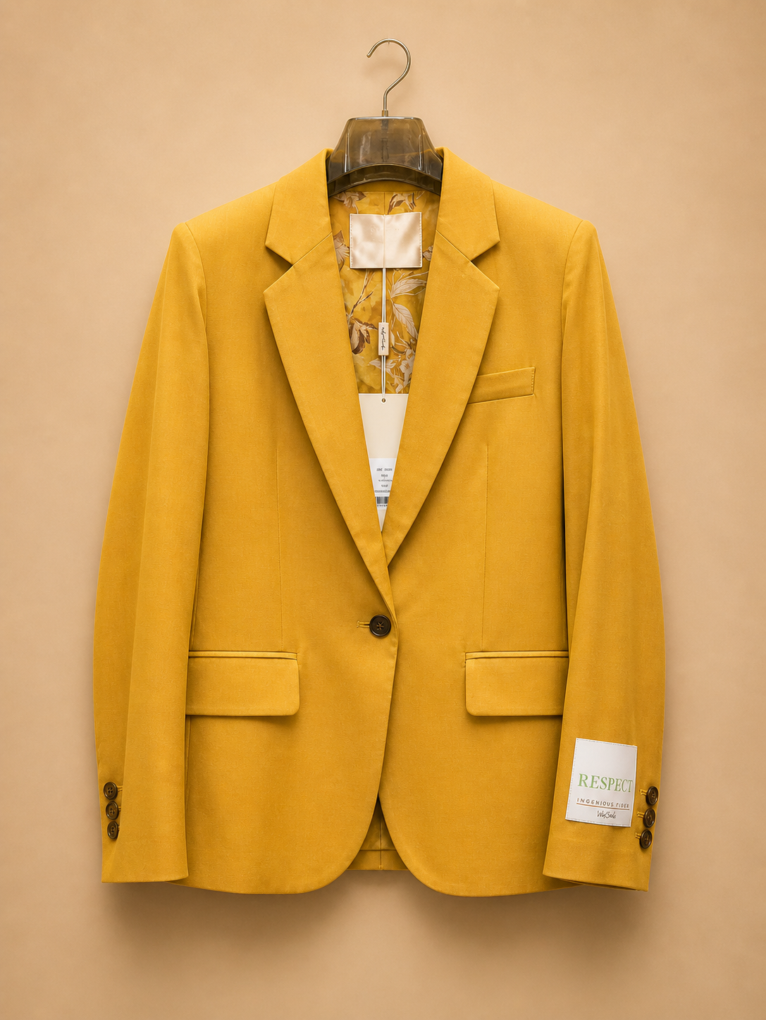 Saffron Tailored Blazer-pants set, Italian-made Elegance