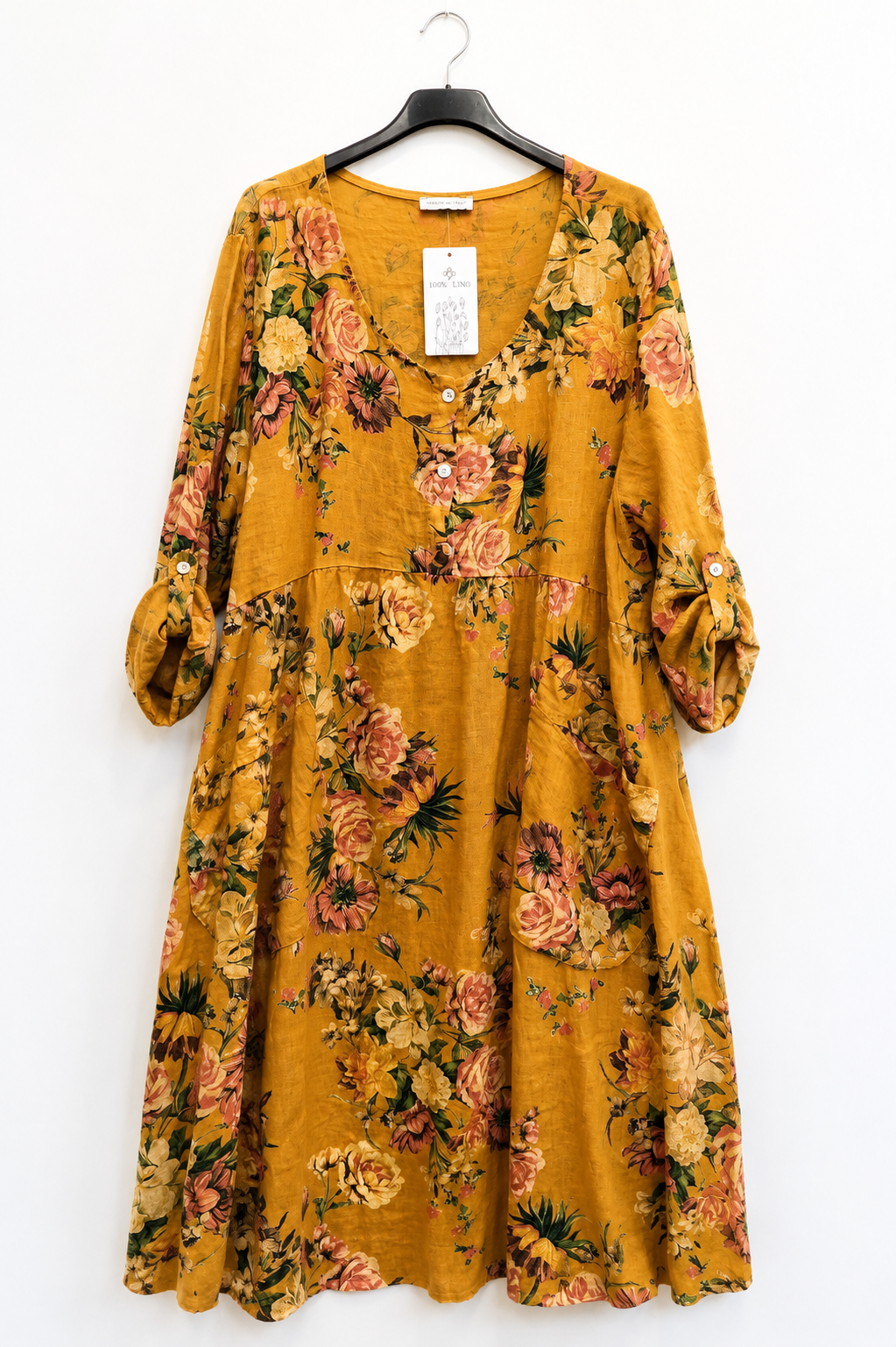 Long Italian linen dress